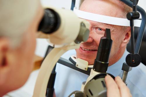 Man with Diabetic Retinopathy seeking treatment from his eye doctor in Columbia, MO.